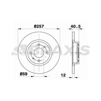 ON FREN DISK AYNASI BRAVA BRAVO I MAREA PUNTO TEMPRA TIPO ALFA ROMEO 145 146 257MM - BRAXIS AE0012