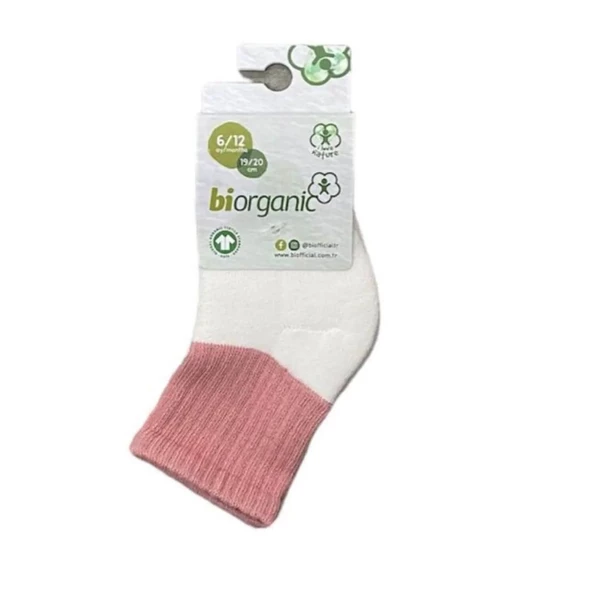 Bibaby Biorganic Colours 2'Li Havlu Kaymaz Çorap 68480 Ekru Pudra