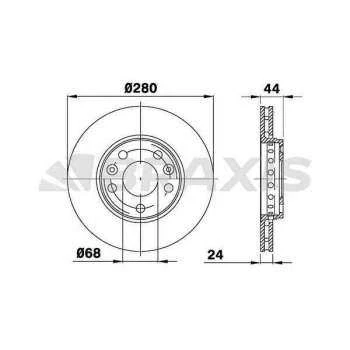 ON FREN DISK AYNASI FLUENCE MEGANE III IV SCENIC III LAGUNA III DUSTER 1.2 - 1.4 - 1.5DCI - 1.6 - 2.0 5 BIJ - BRAXIS AE0064