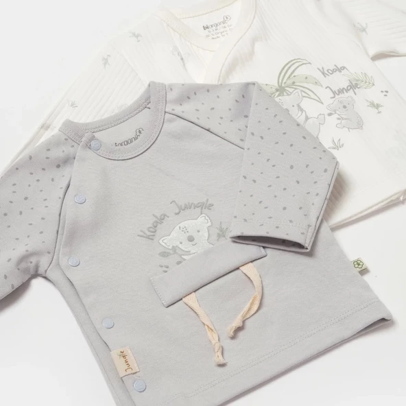 Bibaby Biorganic Koala Jungle 2'Li Zıbın 73316 Gri - 2