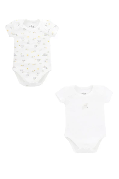 Minycenter Unisex Bebek 2'Li Body Set 24U001 Karışık Renkli