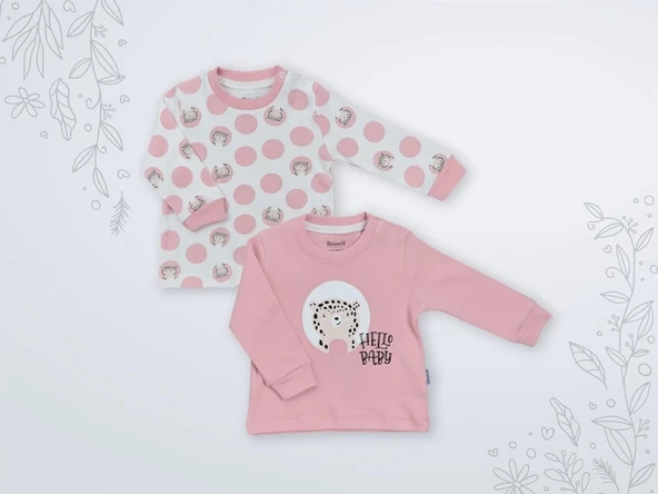 Miniworld 16467 2'li Sweatshirt Pembe