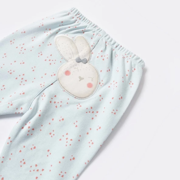 Bibaby Biorganic Pretty Ears Bunny Patikli Pantolon 57814 Mint - 5
