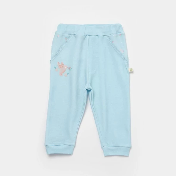 Bibaby Biorganic Always Happy Patiksiz Pantolon 57915 Gül Kurusu Mint