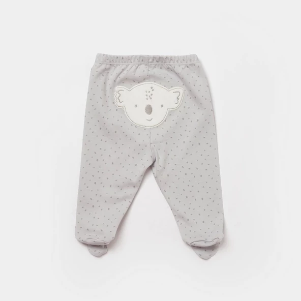 Bibaby Biorganic Koala Jungle Patikli Pantolon 57888 Gri - 2