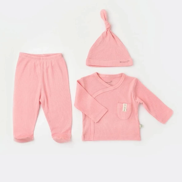 Bibaby Biorganic Soft Modal 3'Lü Zıbın Set 73293 Pembe