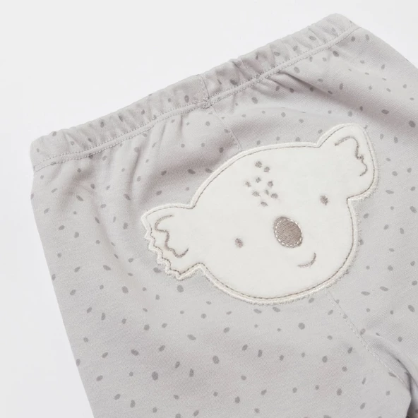 Bibaby Biorganic Koala Jungle Patikli Pantolon 57888 Gri - 3