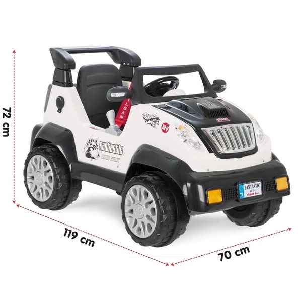 Pilsan Fantastik Uzaktan Kumandalı Akülü Araba 12 Volt 05-234 Beyaz - 2