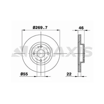 ON FREN DISK AYNASI MAZDA MX5 1.6I - BRAXIS AE0461