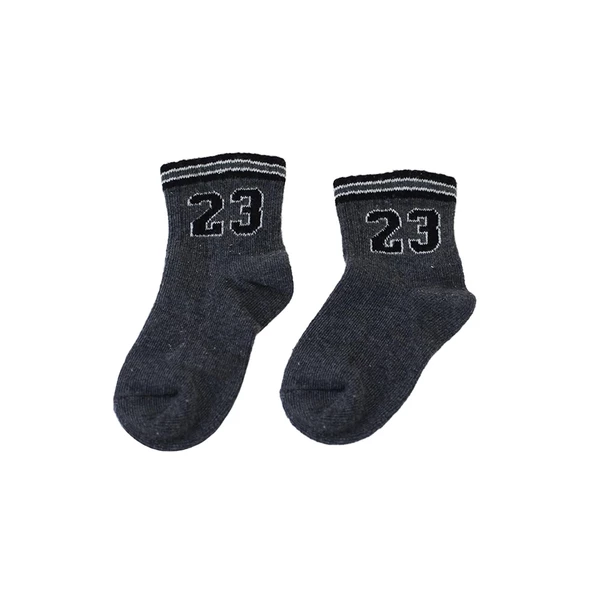 Bibaby Biorganic Number Yaş Kısa Soket Çorap 68422 Gri(1 Adet)