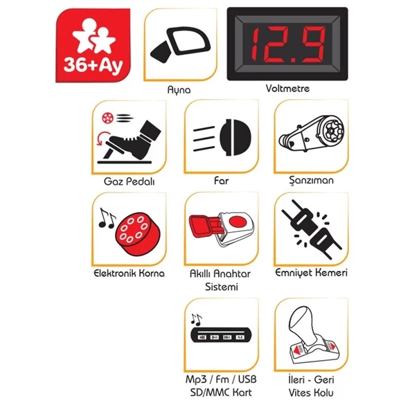 Pilsan Fantastik Uzaktan Kumandalı Akülü Araba 12 Volt 05-234 Beyaz - 5
