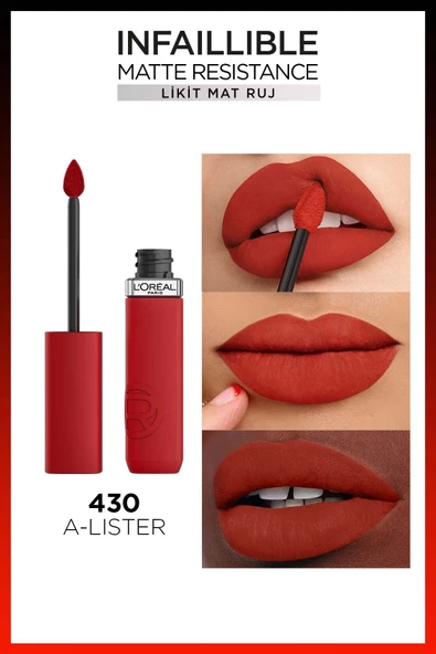 L'Oreal Paris Matte Resistance Liquid Lipstick 5 ml - A-Lister 430 - 2