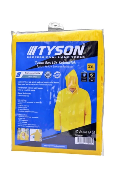 TYSON Profesyonel Lüx Sarı Yağmurluk Kalın 0.32 Mm - 2