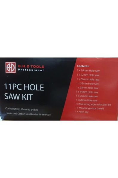 İstoç Türk 11 Parça 19-64 Mm Alçıpan Ahşap Delme Panç Seti - Resim 3