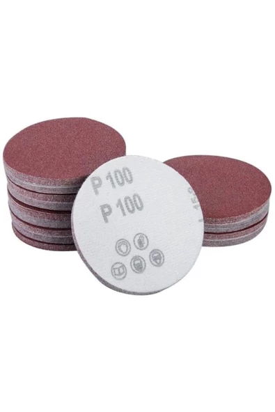 UGR Velcro Ahşap & Metal Zımparası Cırtlı Deliksiz 115 Mm 100 Kum Kırmızı 10’lu Avantaj Paketi - Resim 2