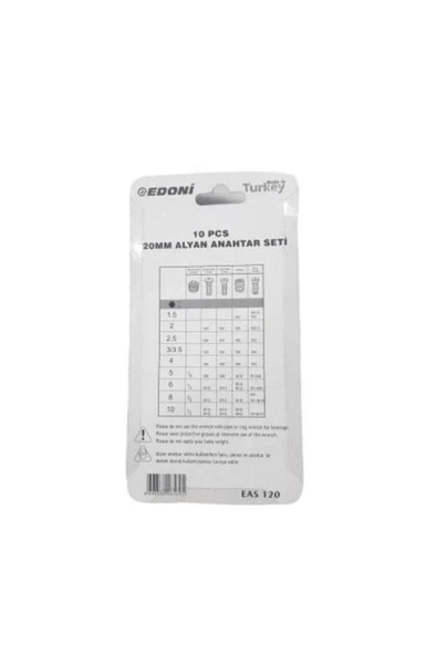 EDONİ Edoni Allen Anahtar Takımı 120mm 10 Parça - 3