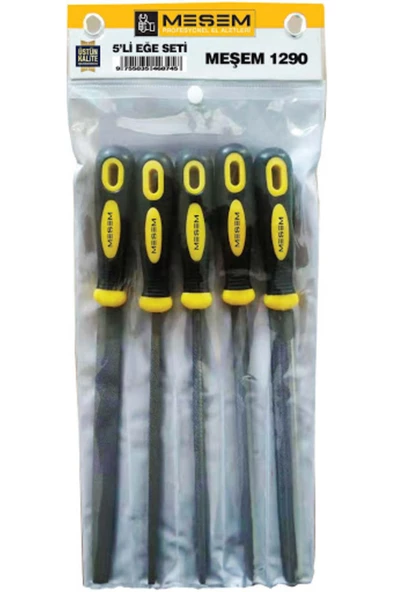 Meşem Eğe Seti 5'li - 8x200mm Yüksek Kalite Eğe - 2