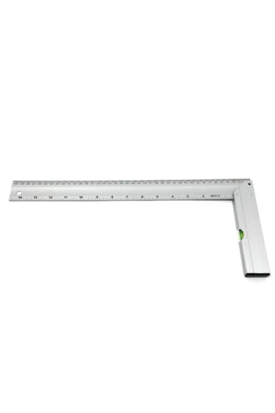 Meşem Terazili Alüminyum Marangoz Gönyesi L Cetvel- 30 cm - 3