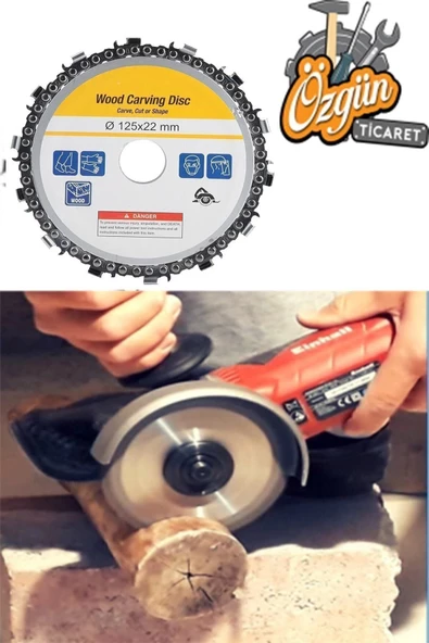 Meşem Zincirli Ispiral Kesici Disk 115 Mm Ağaç Kesme Diski Küçük 115mm Avuç Içi Taşlamalara Testere - 2