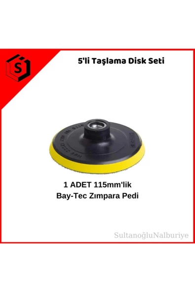 Baytec Bay-tec 5li Taşlama Disk Seti Elmas, Sunta, Ahşap, Metal, Zımpara - 3