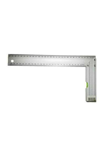 Meşem Terazili Alüminyum Marangoz Gönyesi L Cetvel - 35 cm - 3