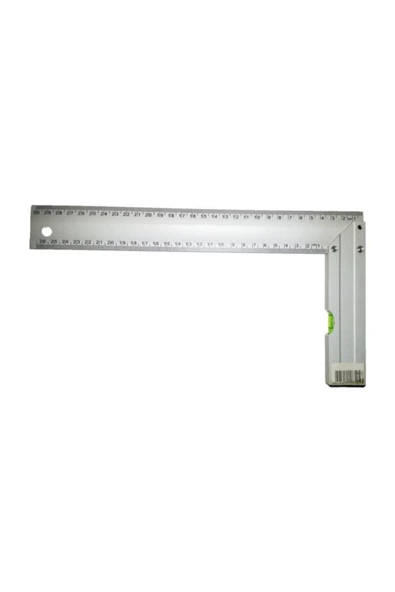 Meşem Terazili Alüminyum Marangoz Gönyesi L Cetvel- 30 cm - 4