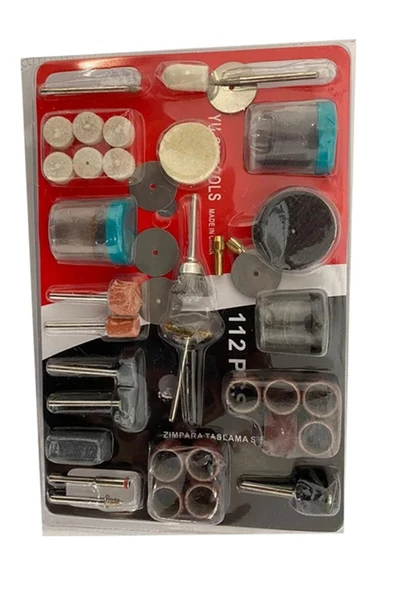 Yu Su Tools 112 Parça Gravür Taşlama Için Mini Zımpara Gravür Makinası Uçları Full Set Testere Zımpara Fırça Vb. - 2