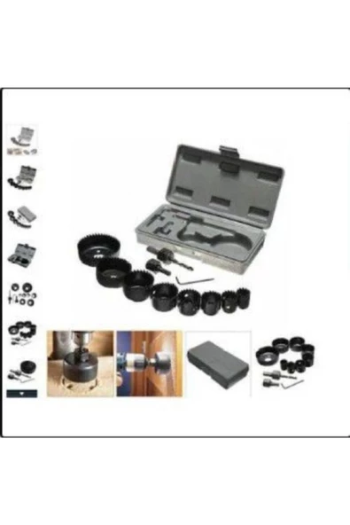 Hırdavat Buhat Buat Panç Yuvarla Metal Ahşap Daire Delme  Delik Açma Tr-6587452 11 Parça - Resim 4