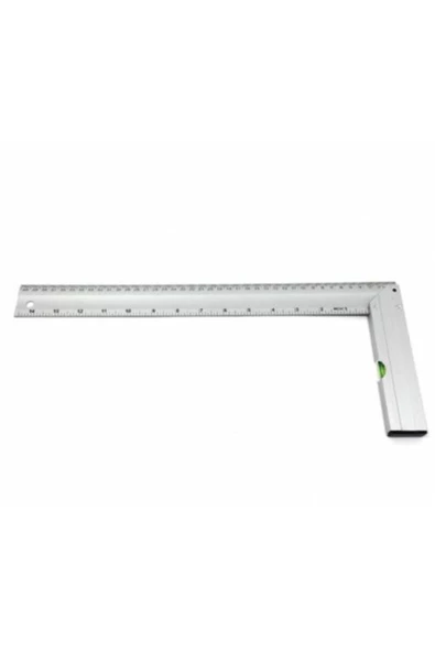 Meşem Terazili Marangoz Gönyesi Alüminyum L Cetvel (40 Cm) - 4
