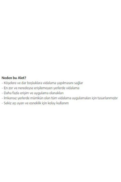 Meşem Vidalama Köşe Adaptörü - 4