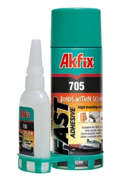 Akfix 705 Mdf Kit Hızlı Yapıştırıcı 200ml + 50gr