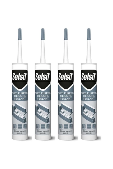 Selsil Genel Amaçlı Silikon 280gr Şeffaf