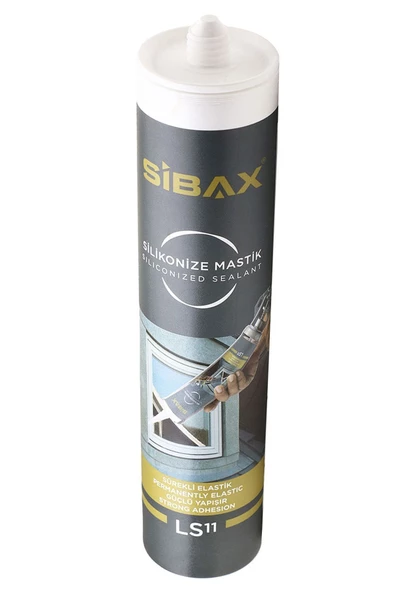 Sibax Ls46 Genel Amaçlı Beyaz Silikonize Mastik Silikon 450 Gr - 3