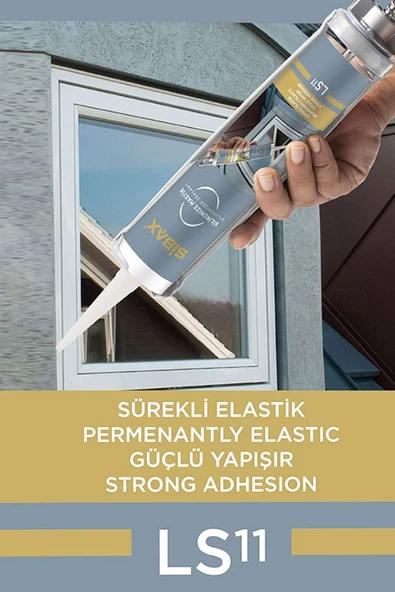 Sibax Ls46 Genel Amaçlı Beyaz Silikonize Mastik Silikon 450 Gr - 4