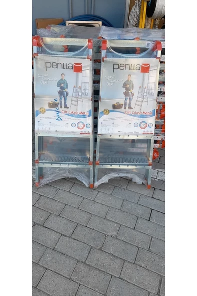 Banio Perilla Çift Çıkışlı 4 4 Basamaklı Metal Merdiven - Resim 2