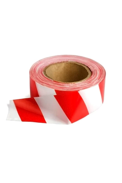 Stars Emniyet Şeridi 150 Metre-6cm Ikaz Bandı Kırmızı- Beyaz ürün görseli