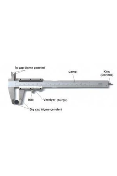 Mekanik Kumpas 150 Mm Metal Kasa 150mm0,05mm - 2