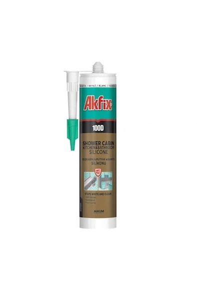 Akfix 100d Şeffaf Duşakabin Silikonu Küf Tutmaz 310 Ml + (silikon Tabancası) - 2