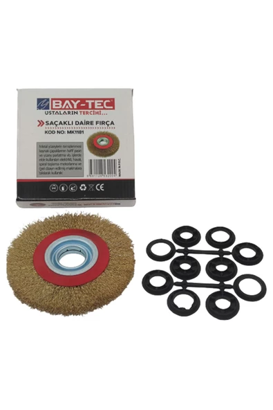 Baytec Daire Saçaklı Tel Fırça 150 Mm Taş Motorlarına Profesyonel