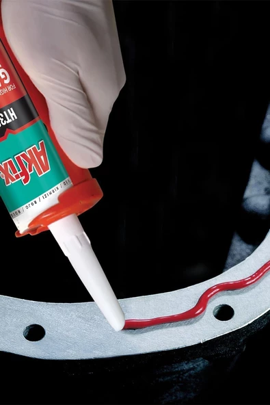 Akfix Yüksek Isı Silikonu Sıvı Conta 280ml Kırmızı Ht300 - 2