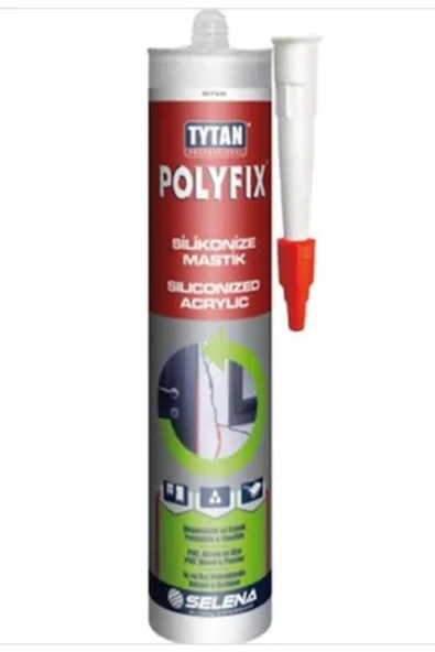 TYTAN Mastik Akrilik Slikonize Mastik Polyfix 500 Gr Beyaz (5 Adet)