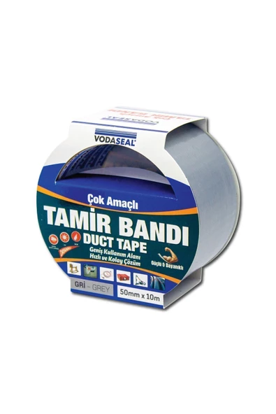 Vodaseal Duck - Tape Tamir Bandı - 50 Mm X 10mt - Gri