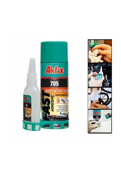 Akfix Profesyonel 705 Hızlı Yapıştırıcı 400 ml + 100 gr - Hızlı Yapıştırıcı