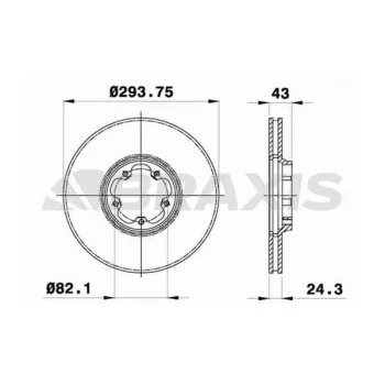 ON FREN DISK AYNASI TRANSIT V184 00-06 A.CEKER OLCU 294 X 43 - BRAXIS AE0080