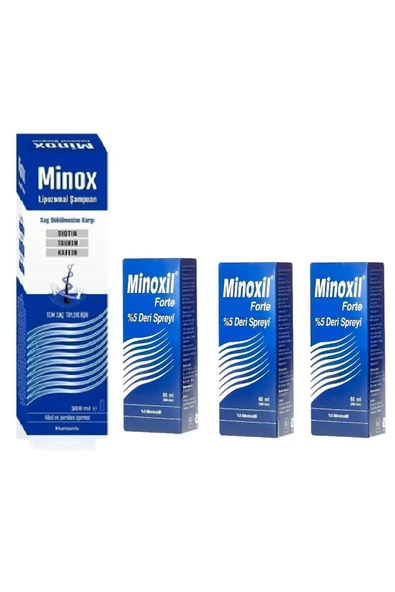 Humanis Minox Şampuan ve 3 kutu minox sprey hediyeli