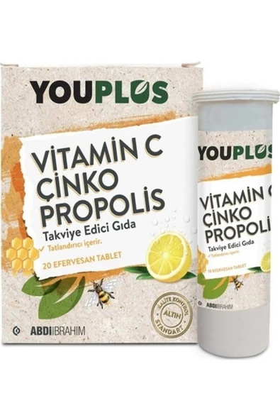 Vitamin C Çinko Propolis 20 Efervesan Tablet