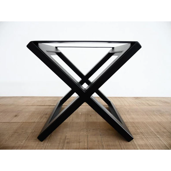 Ağaç Sehpa Ayağı X Tasarım Metal Sehpa Ayağı - Resim 2