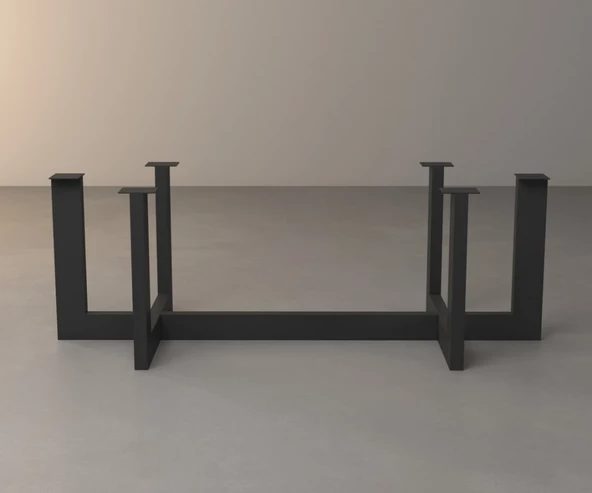 Sehpa Metal Ayak Ahşap Sehpa Ayağı Siyah Sehpa Ayağı - 6