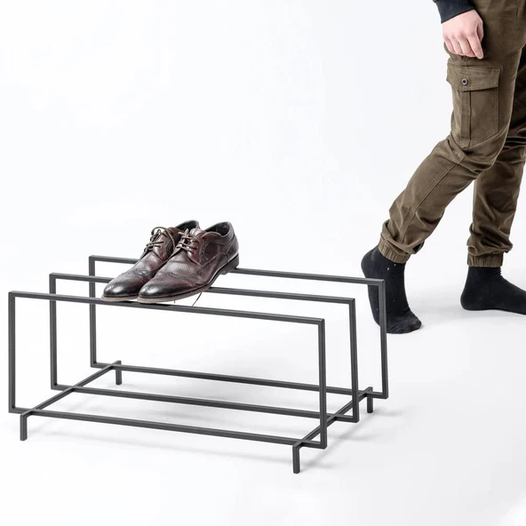 Portatif Ayakkabılık Metal Ayakkabılık Kapı Önü Metal Ayakkabılık - 4