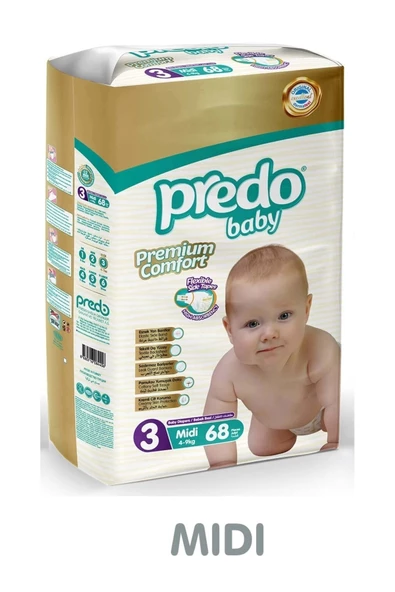 Predo Çocuk Bezi Jumbo Paket Midi 68 Li